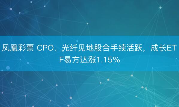 凤凰彩票 CPO、光纤见地股合手续活跃,成长ETF易方达涨1.15%