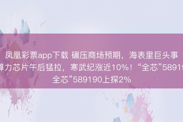凤凰彩票app下载 碾压商场预期,海表里巨头事迹共振!算力芯片午后猛拉,寒武纪涨近10%!“全芯”589190上探2%