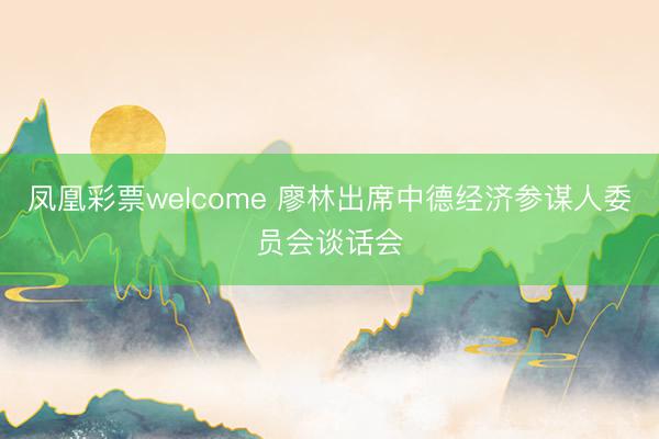 凤凰彩票welcome 廖林出席中德经济参谋人委员会谈话会